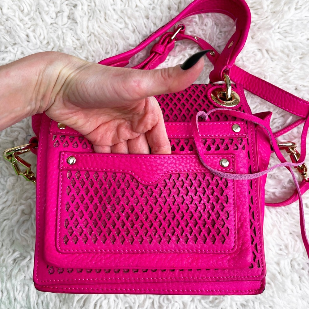 Rebecca Minkoff Perforated Hot Pink Magenta Shoulder bag - Picture 4 of 17